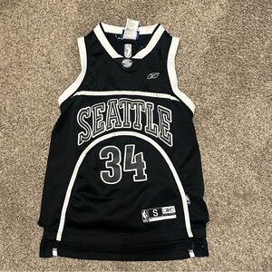 Seattle SuperSonics black white ray Allen 34 jersey small DD